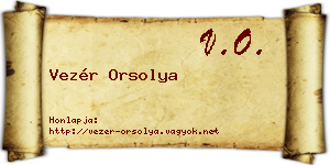 Vezér Orsolya névjegykártya