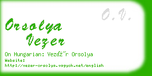 orsolya vezer business card